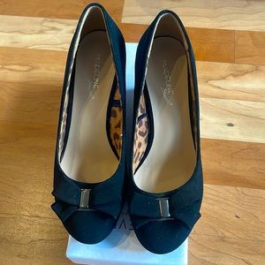 Women’s Madeline Stuart black wedge heels